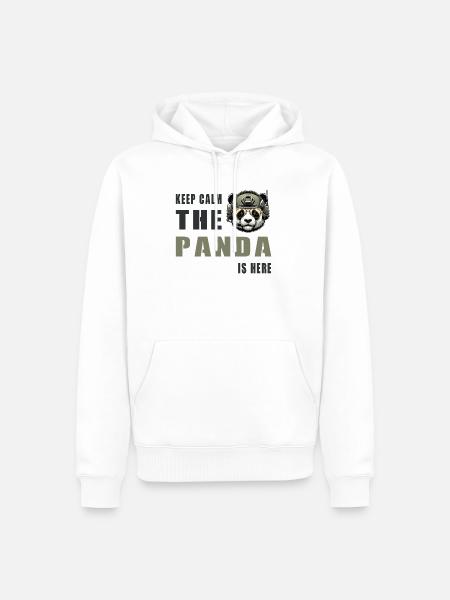 Tactical Panda – Keep Calm - Men’s Premium Organic Hoodie - white