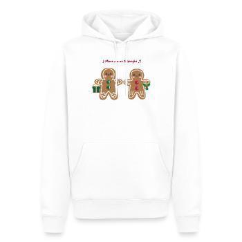 biscuits - Men’s Premium Organic Hoodie - white - Front - Nico (187cm)