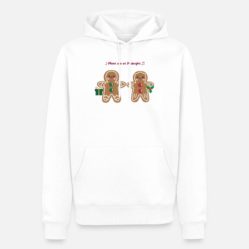 biscuits - Sweat à capuche Premium bio Homme - blanc