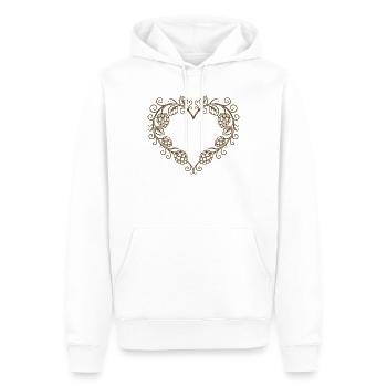 Hopfenherz - Conception de festival folklorique avec ornement - Sweat à capuche Premium bio Homme - blanc - Devant - Nico (187cm)