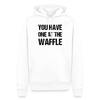 Vous en avez un à la gaufre Funshirt Spruch - Sweat à capuche Premium bio Homme - blanc - Devant - Nico (187cm)