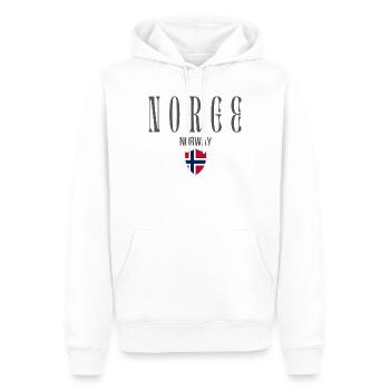 Norwegischer Stolz, minimalistisches, elegantes Design - Männer Premium Bio Hoodie - Weiß - Vorne - Nico (187cm)