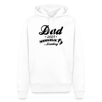 Papa 2026 Chargement Papa - Sweat à capuche Premium bio Homme - blanc - Devant - Nico (187cm)