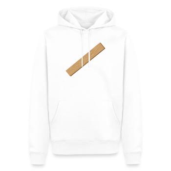 Rustikale Holzmaserung auf Holzplanke - Männer Premium Bio Hoodie - Weiß - Vorne - Nico (187cm)
