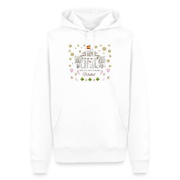 Madrid, Kunstmuseum Prado,  Zeichnung Weihnachten - Männer Premium Bio Hoodie - Weiß - Vorne - Nico (187cm)