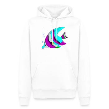 Fish Colored - Men’s Premium Organic Hoodie - white - Front - Nico (187cm)