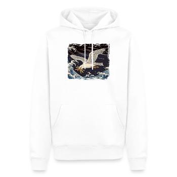 Möwen stiehlt Fries Lustig - Männer Premium Bio Hoodie - Weiß - Vorne - Nico (187cm)