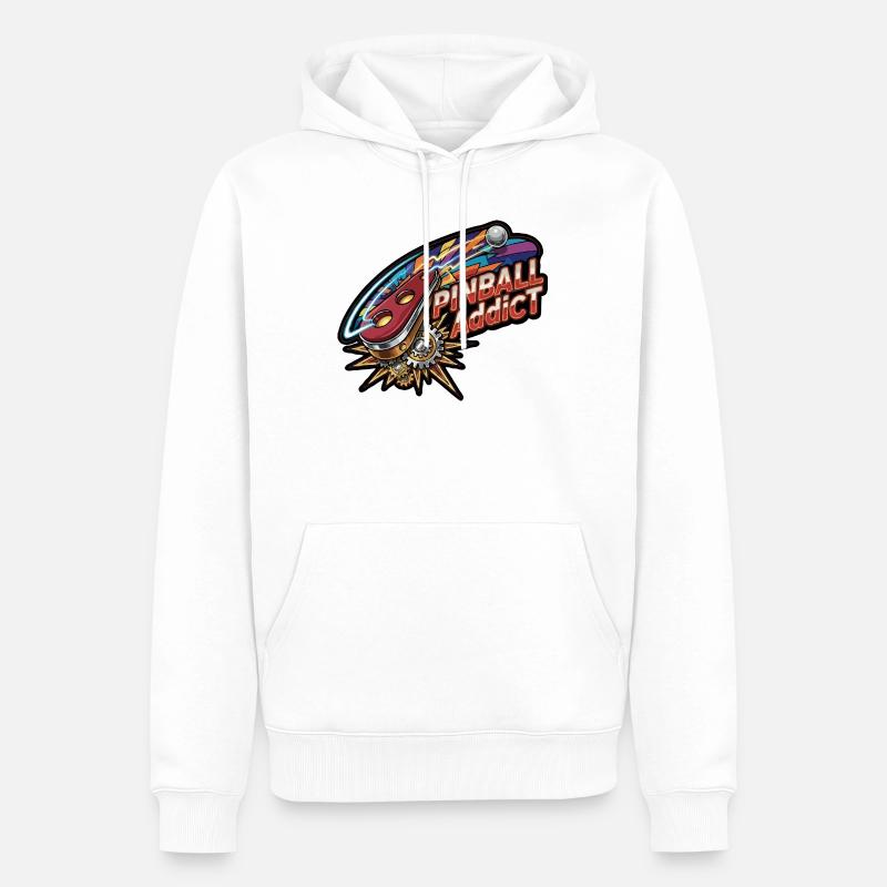 Flipper-Süchtiger Neon-Explosion - Männer Premium Bio Hoodie - Weiß