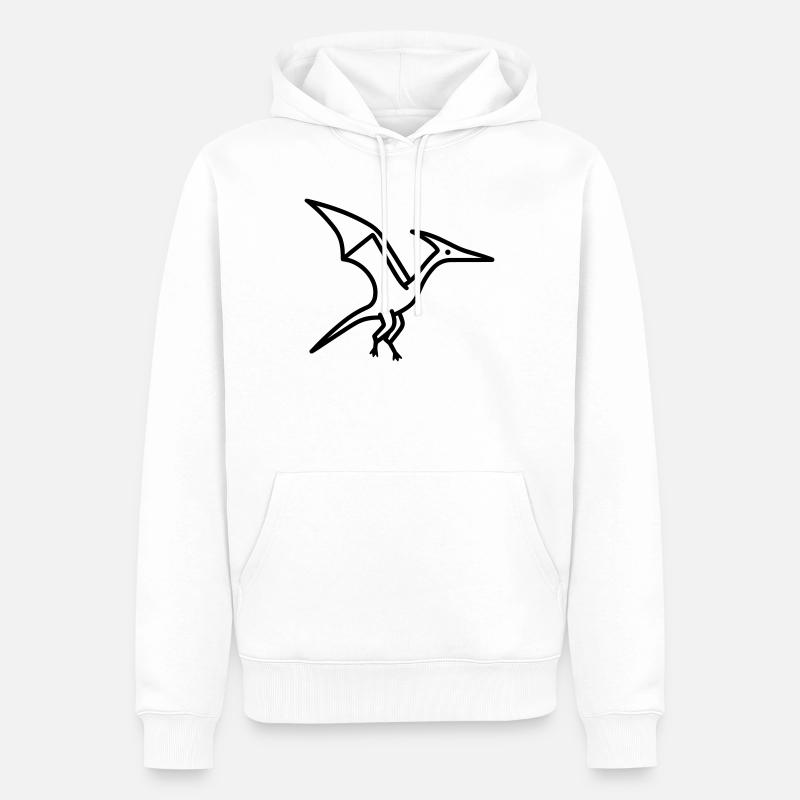 ptérodactyle - Sweat à capuche Premium bio Homme - blanc