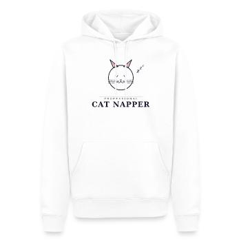 professional cat napper - Männer Premium Bio Hoodie - Weiß - Vorne - Nico (187cm)