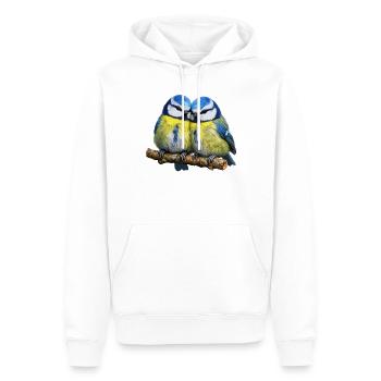 Two Blue - Men’s Premium Organic Hoodie - white - Front - Nico (187cm)