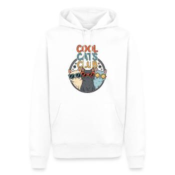 cool cats - Men’s Premium Organic Hoodie - white - Front - Nico (187cm)