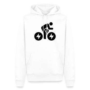 Vélo électrique, vélo électrique, tour à vélo - Sweat à capuche Premium bio Homme - blanc - Devant - Nico (187cm)