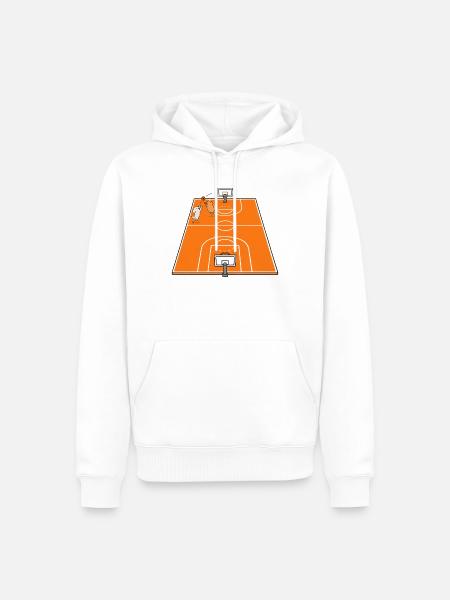 Basketballmatch Hund und Capybara - Männer Premium Bio Hoodie - Weiß