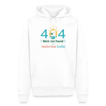 404 Work Not Found - Men’s Premium Organic Hoodie - white - Front - Nico (187cm)