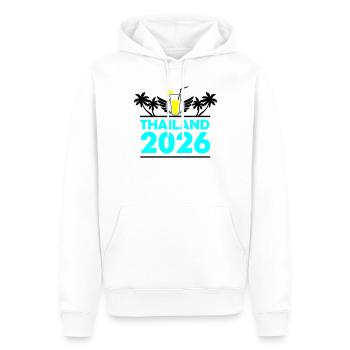 thailand_2026 - Männer Premium Bio Hoodie - Weiß - Vorne - Nico (187cm)
