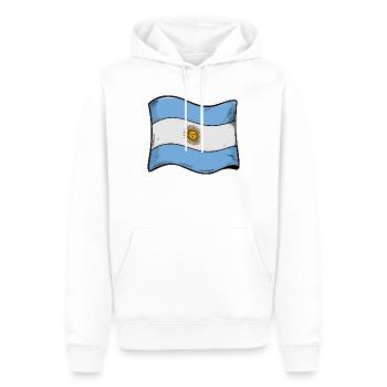 Art du drapeau solaire argentin - Sweat à capuche Premium bio Homme - blanc - Devant - Nico (187cm)