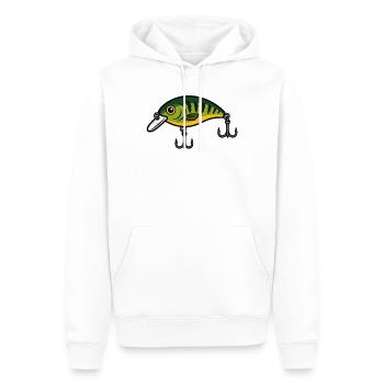 Poisson-leurre Crankbait Néon Vert - Sweat à capuche Premium bio Homme - blanc - Devant - Nico (187cm)