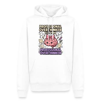 Professional Overthinker since 1990 - Men’s Premium Organic Hoodie - white - Front - Nico (187cm)
