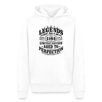 1986 Vintage Born Vintage Birthday Gift - Men’s Premium Organic Hoodie - white - Front - Nico (187cm)