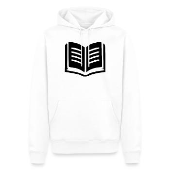 Livres Lecture Livres - Sweat à capuche Premium bio Homme - blanc - Devant - Nico (187cm)