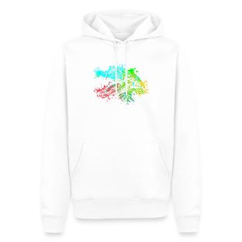 Splash Art Wildes Krokodil - Männer Premium Bio Hoodie - Weiß - Vorne - Nico (187cm)