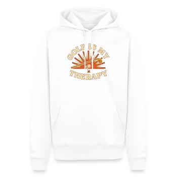 Golf Is My Escape - Sweat à capuche Premium bio Homme - blanc - Devant - Nico (187cm)