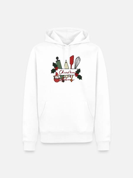 Weihnachtsbäckerei Motiv - Männer Premium Bio Hoodie - Weiß
