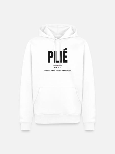 Gefaltet — Gebogen | Wahrer Ballettwortschatz - Männer Premium Bio Hoodie - Weiß