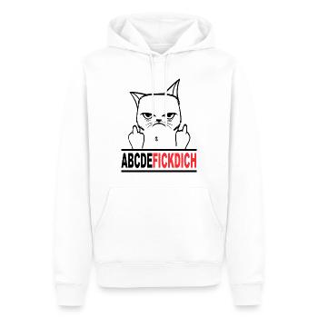 Fuck you Fick dich T Shirt Witzig Lustige Tiere - Männer Premium Bio Hoodie - Weiß - Vorne - Nico (187cm)
