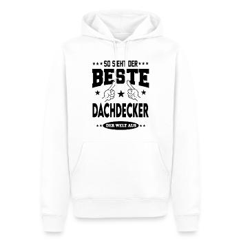 Dachdecker Der Beste der Welt Berufe  Arbeit - Männer Premium Bio Hoodie - Weiß - Vorne - Nico (187cm)