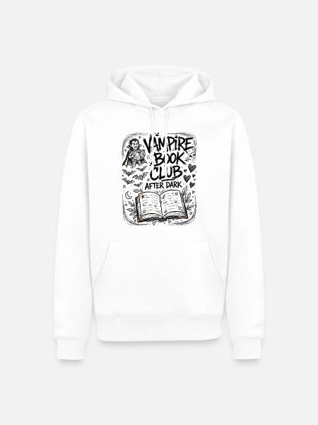 Vampire Book Club – After Dark - Männer Premium Bio Hoodie - Weiß