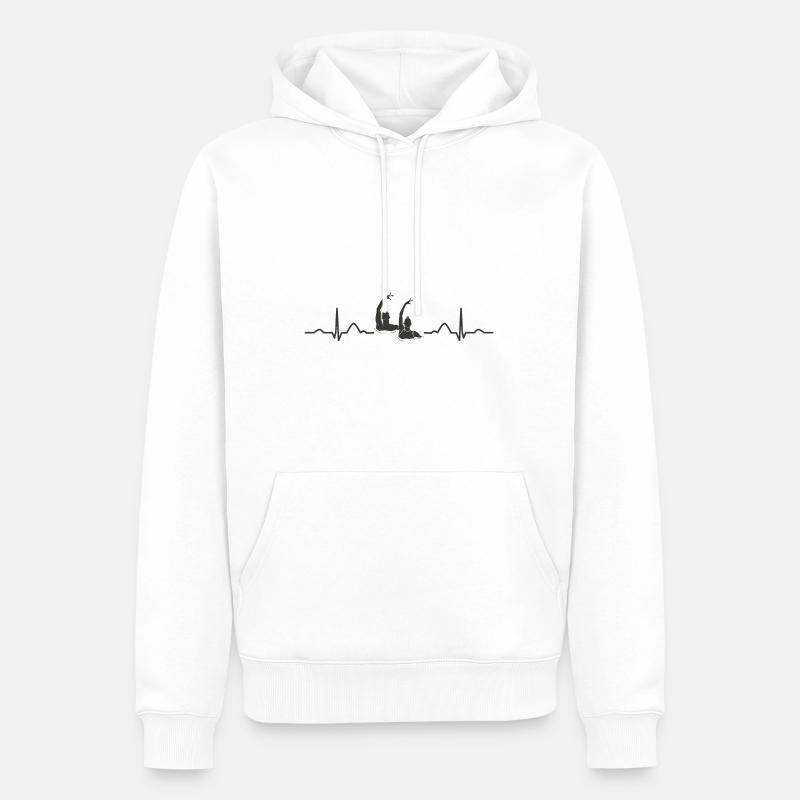 Synchronschwimmen Team Artistic Swim - Männer Premium Bio Hoodie - Weiß