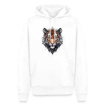 Tiger - Männer Premium Bio Hoodie - Weiß - Vorne - Nico (187cm)
