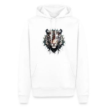 Tiger - Männer Premium Bio Hoodie - Weiß - Vorne - Nico (187cm)