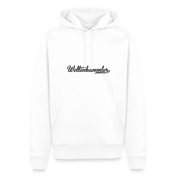 weltenbummler - Männer Premium Bio Hoodie - Weiß - Vorne - Nico (187cm)