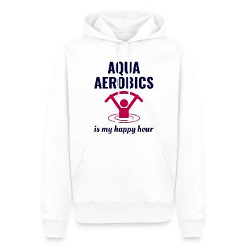 Aquagym Fitness aquatique Aqua Exercice - Sweat à capuche Premium bio Homme - blanc - Devant - Nico (187cm)