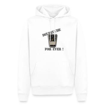 Deudeuche For Ever - Sweat à capuche Premium bio Homme - blanc - Devant - Nico (187cm)