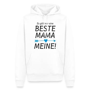 IL N’Y A QU’UNE SEULE MEILLEURE MAMAN : > LA MIENNE !! - Sweat à capuche Premium bio Homme - blanc - Devant - Nico (187cm)
