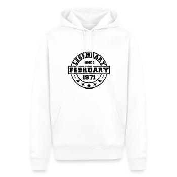 Legendary since February 1971 - Geburtstag - Männer Premium Bio Hoodie - Weiß - Vorne - Nico (187cm)