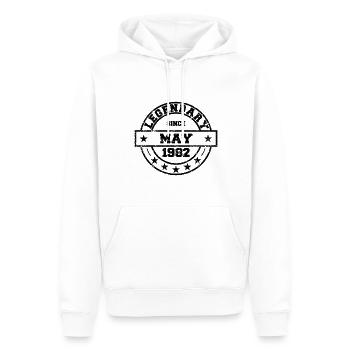 Légendaire depuis mai 1982 - Anniversaire - Sweat à capuche Premium bio Homme - blanc - Devant - Nico (187cm)