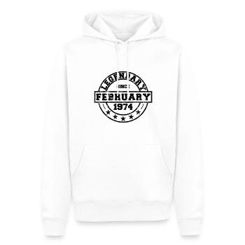 Legendary since February 1974 - Geburtstag - Männer Premium Bio Hoodie - Weiß - Vorne - Nico (187cm)
