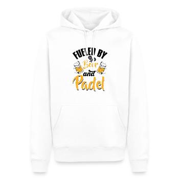 Paddle Tennis Paddle Paddle Tennis Padel Tennis - Sweat à capuche Premium bio Homme - blanc - Devant - Nico (187cm)