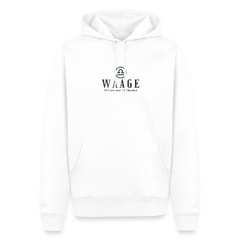 Sternzeichen Waage - Tierkreiszeichen - Geburtstag - Männer Premium Bio Hoodie - Weiß - Vorne - Nico (187cm)