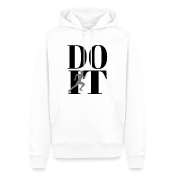 Do It Sport Fitness Cardio Laufen Joggen - Männer Premium Bio Hoodie - Weiß - Vorne - Nico (187cm)