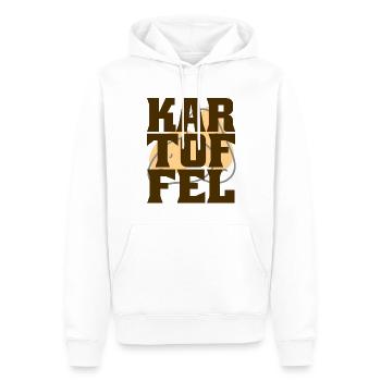 Lustiges Kartoffel Design mit Text für Deutsche - Männer Premium Bio Hoodie - Weiß - Vorne - Nico (187cm)