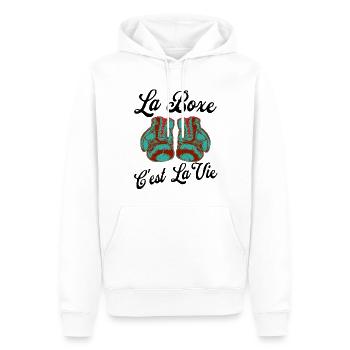 La boxe, c'est la vie - Sweat à capuche Premium bio Homme - blanc - Devant - Nico (187cm)