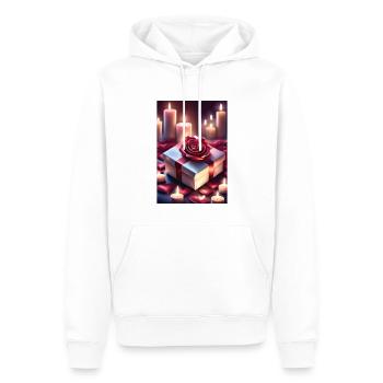 Joli cadeau - Sweat à capuche Premium bio Homme - blanc - Devant - Nico (187cm)