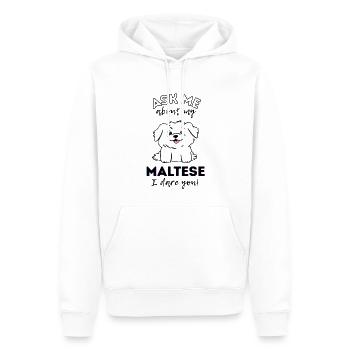 Cute Cartoon Maltese Dog – Adorable Puppy Love - Men’s Premium Organic Hoodie - white - Front - Nico (187cm)