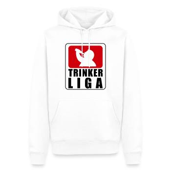 Trinkerliga - Männer Premium Bio Hoodie - Weiß - Vorne - Nico (187cm)